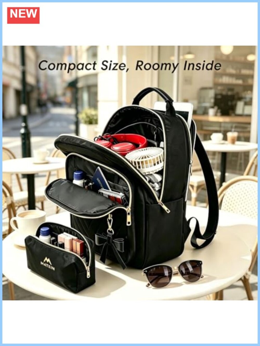 Mini Backpack Purse Set Waterproof Polyester Compact Daypack - Picture 3 of 5